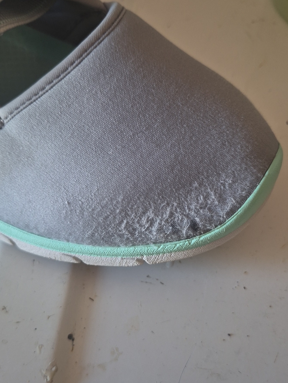 Skechers Women Gray Sneakers with Mint Trim and Dual Straps Sz 9 Pre-owned - Picture 10 of 10